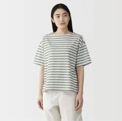 値下げ【無印良品】 ボーダーTシャツのサムネイル