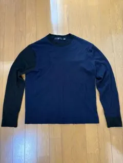 【値下げ】ユニクロ+J ネイビー/ブラック Mサイズ カシミヤセーター