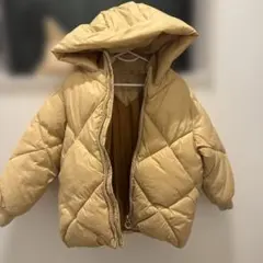 ZARA ベージュ キルティング ダウンコート 110cm