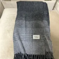 FURLA グレー チェック柄 マフラー