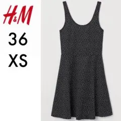１回着☆H&Mジャージーノースリーブワンピース黒ドットGAP ZARA