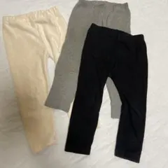 ベビースパッツ・レギンス 3点セット　ユニクロ　西松屋　90 95 ブラック