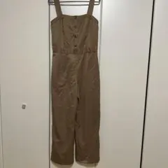 ブラウン ボタン付き サロペットのサムネイル