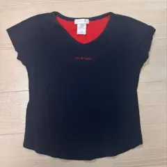 JILLSTUARTジルスチュアート半袖Tシャツ ブラック レッド L(MS）