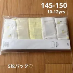 新品▪️H&M 女の子下着5枚パック♡145 150 ボクサータイプ　レモン