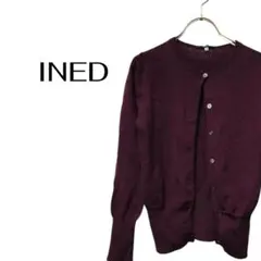【美品】INED カーディガン ウール100％のサムネイル