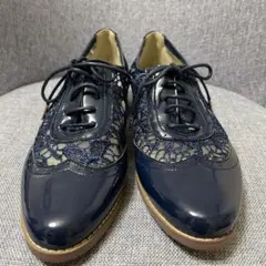 レースアップ　シューズ