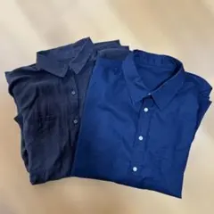 黒シアーシャツ　ネイビーコットンシャツ　2枚セット　OPAQUE.CLIPのサムネイル