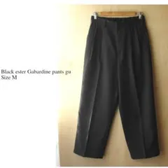 ブラック エステル ギャバジン ワイドパンツ GU