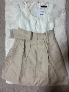 Alluge 半袖 ワンピース ベージュのサムネイル