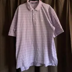 ポロ・ラルフ・ローレン 薄紫 ストライプ ポロシャツ