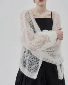 THE TOE】Parasol mohair cardigan blue M - メルカリ