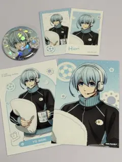 ブルーロック　氷織羊　モーニングルーティン　カード　缶バッジ　セット