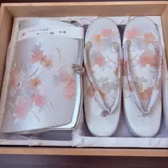 新品 岡重 生地和装バッグ 草履 セット ペールグリーン 花柄 - メルカリ