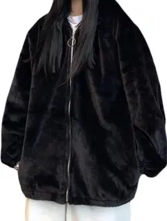 オーバーサイズ ブラックファーコート