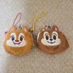 ディズニー　チップとデールがま口キーホルダー
