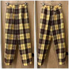 EAST BOY イーストボーイ チェック ウールパンツ スラックス 古着屋購入