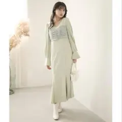 Lillian Carat チュールビスチェデザインワンピース