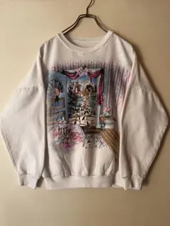 No.5173 【USA古着】ウェディングプリント スウェット 絵画風 デザイン