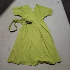 GRL 半袖カシュクールワンピース イエロー