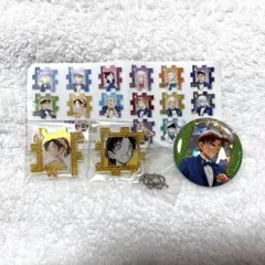 新品　名探偵コナン連載30周年記念グッズ　アクリルパズル　缶バッチ