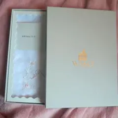 WAKO 刺繍（T）入りレースハンカチ