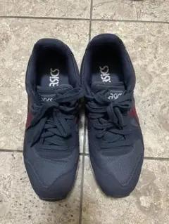 ASICS ネイビー/レッドスニーカー