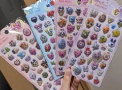 ② 4枚 たまごっち 風 ぷくぷくシール