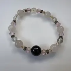 パワーストーン　ローズクォーツ　天然石　クリスタルビーズ　ブレスレット