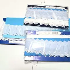 白いコットンレース生地幅約10cm