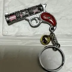 【匿名配送】ピストル型キーホルダー 砂時計付き レア
