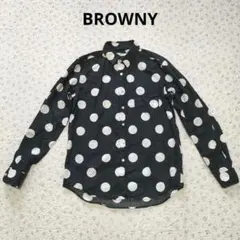 ​【BROWNY】ビッグドット柄 長袖シャツ Lサイズ BIG水玉 WEGOのサムネイル