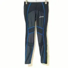アシックス ランニングタイツ スポーツタイツ　メッシュパネル　足首ジッパー付