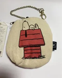 SNOOPY スヌーピー パスケース　リール付　コインケース キャンバス　y2k