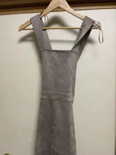 【新品】ZARA ベージュ スエード風 ロングワンピース