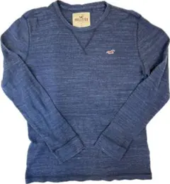 Hollister ネイビー ワッフル素材ロンT S
