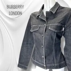 BURBERRY LONDON ダークグレー デニム ノバチェック ジャケット