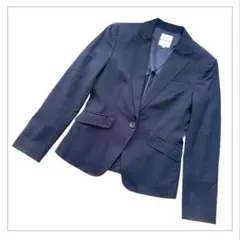 【組曲】テーラードジャケット ネイビー ストライプ シングルボタン