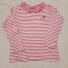 メゾピアノ mezzopiano ピンク ロングTシャツ