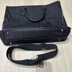 ビジネスバッグ 黒 ストライプ柄