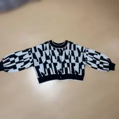 AS KNOW AS plus 総柄 カーディガン おしゃれ 個性的 幾何学模様