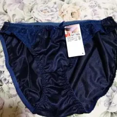 ネイビー LLサイズ 花柄刺繍ショーツ新品