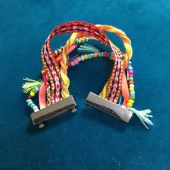 重ね付け風ブレスレット　イエロー