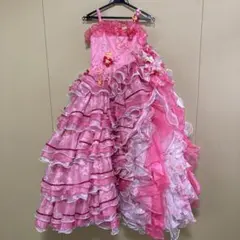 ☆特別セール T-401-456キュートな中古ドレス☆ピンク系☆アクセサリー