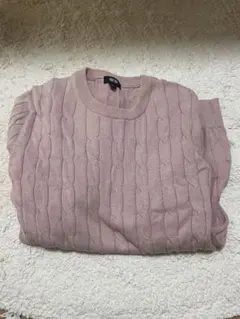 UNIQLO コットンカシミヤケーブルクルーネックセーター