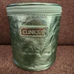 CLINIQUE メタリックグリーン ポーチ