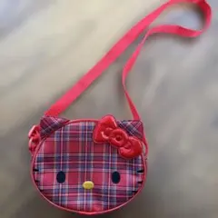 ハローキティ チェック柄 ショルダーバッグ