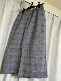 GU チェック柄 ロングタイトスカートMサイズ