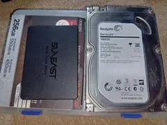 SSD256GBとHDD1TBのサムネイル