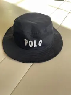 バースデイ　黒　ハット　バケハ　ベビー　帽子　POLO 48㎝